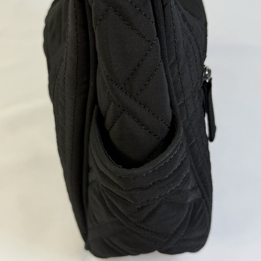 Vera Bradley "On The Go" Crossbody Hobo Bag Classic Black Microfiber Zipper New - Picture 12 of 12